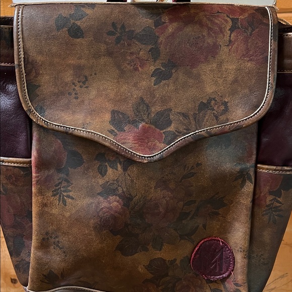 MIKOLEON fiore leather backpack floral print main image 4